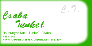 csaba tunkel business card